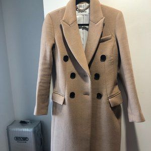 Self Portrait Wool Beige Coat,Size US 4